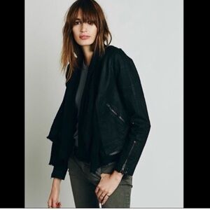 Free People Moto Jacket Black